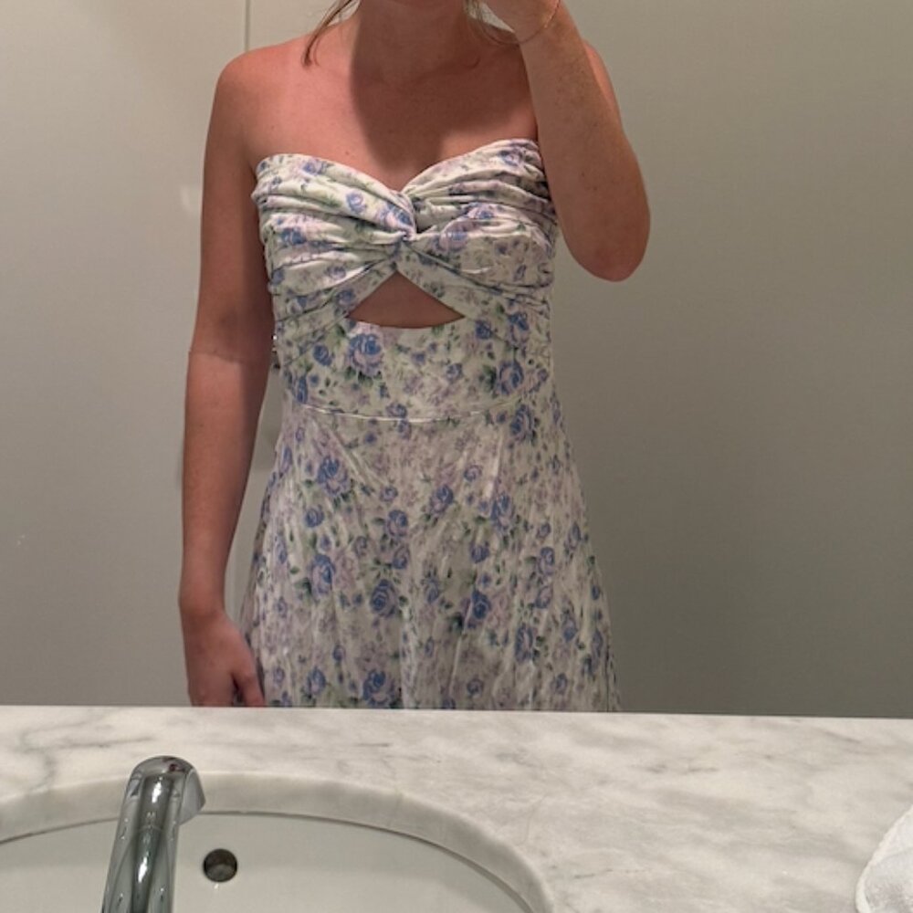 Altard State Ivory & Lavender Floral Maxi Dress – Size Small (New with Tags)
